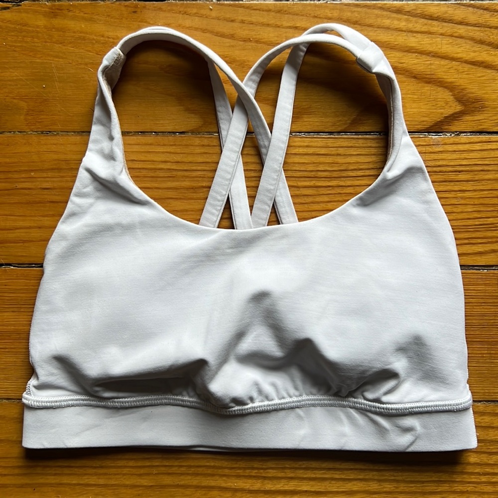 Lululemon Sports Bra white cross back